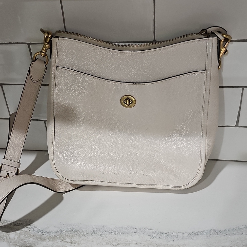 Chic Cream Crossbody Coach Bag